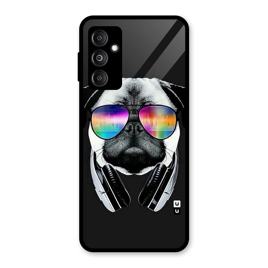 Rainbow Dog Swag Glass Back Case for Galaxy M14 5G