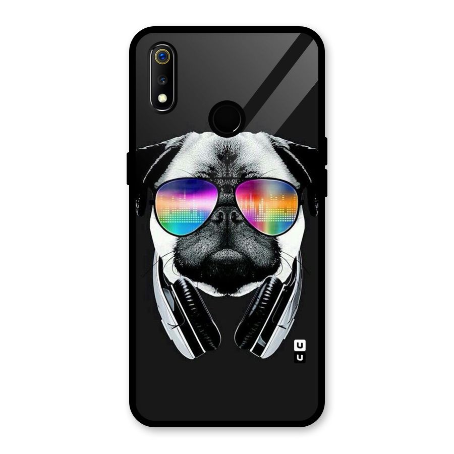 Rainbow Dog Swag Glass Back Case for Realme 3