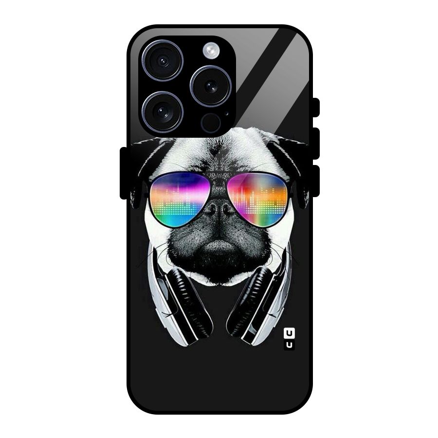 Rainbow Dog Swag Glass Back Case for iPhone 15 Pro