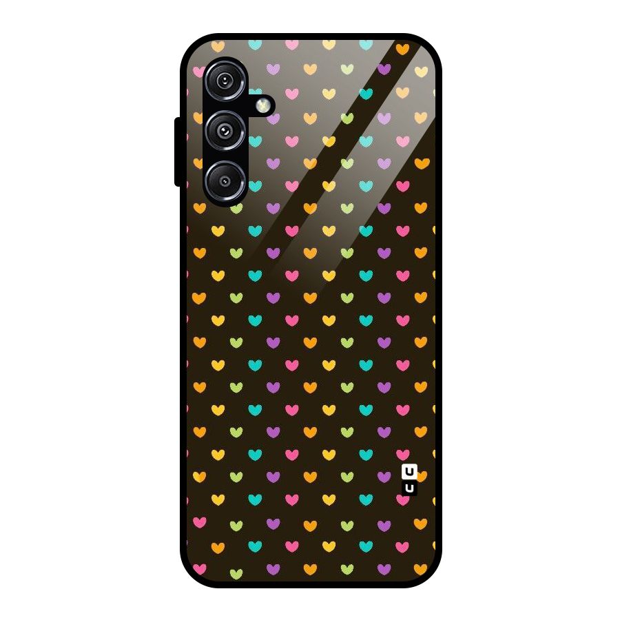Rainbow Hearts Glass Back Case for Galaxy M34 5G