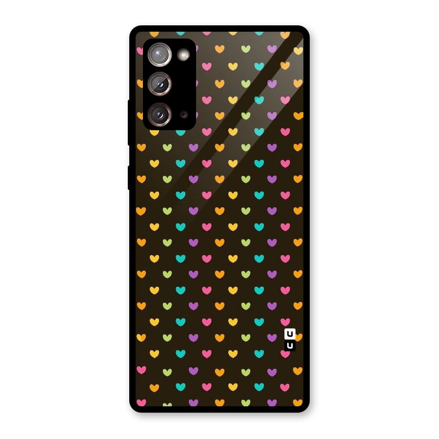 Rainbow Hearts Glass Back Case for Galaxy Note 20