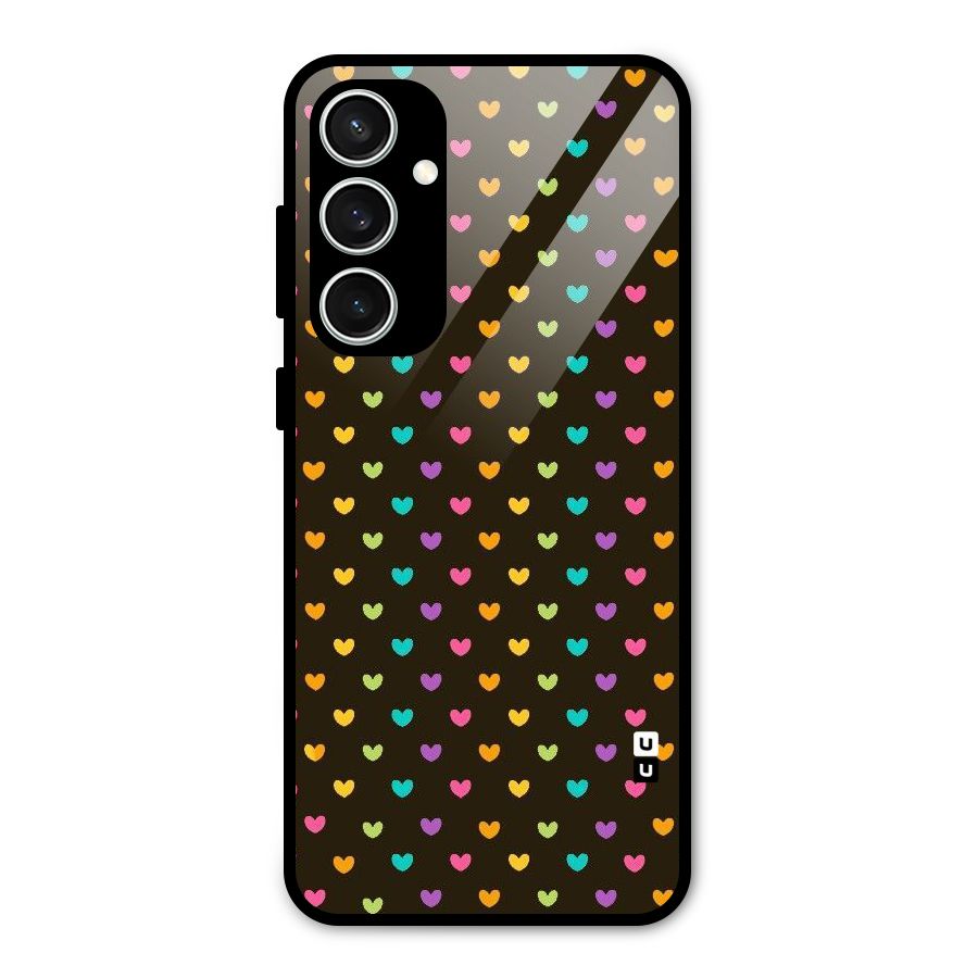Rainbow Hearts Glass Back Case for Galaxy S23 FE