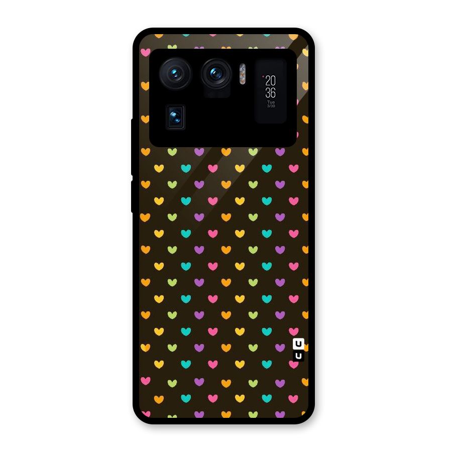 Rainbow Hearts Glass Back Case for Mi 11 Ultra