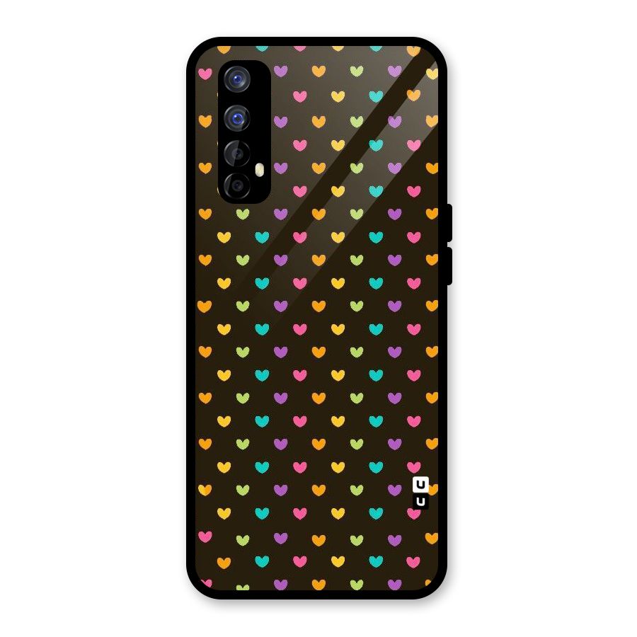 Rainbow Hearts Glass Back Case for Realme Narzo 20 Pro