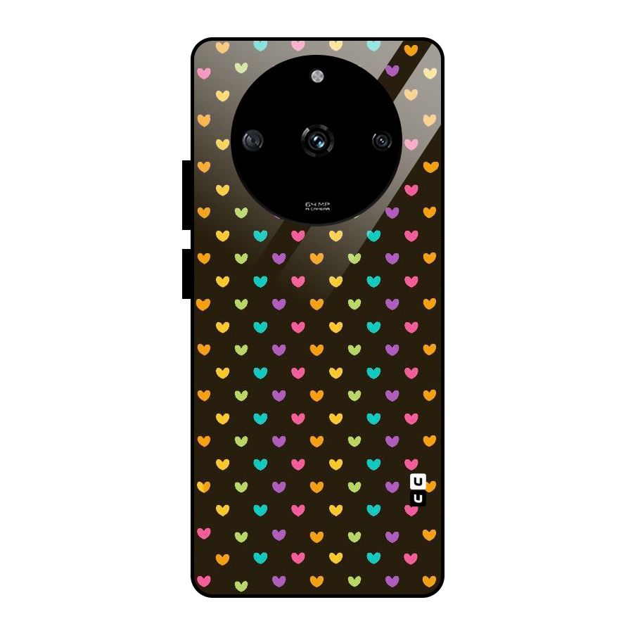 Rainbow Hearts Glass Back Case for Realme Narzo 60 5G