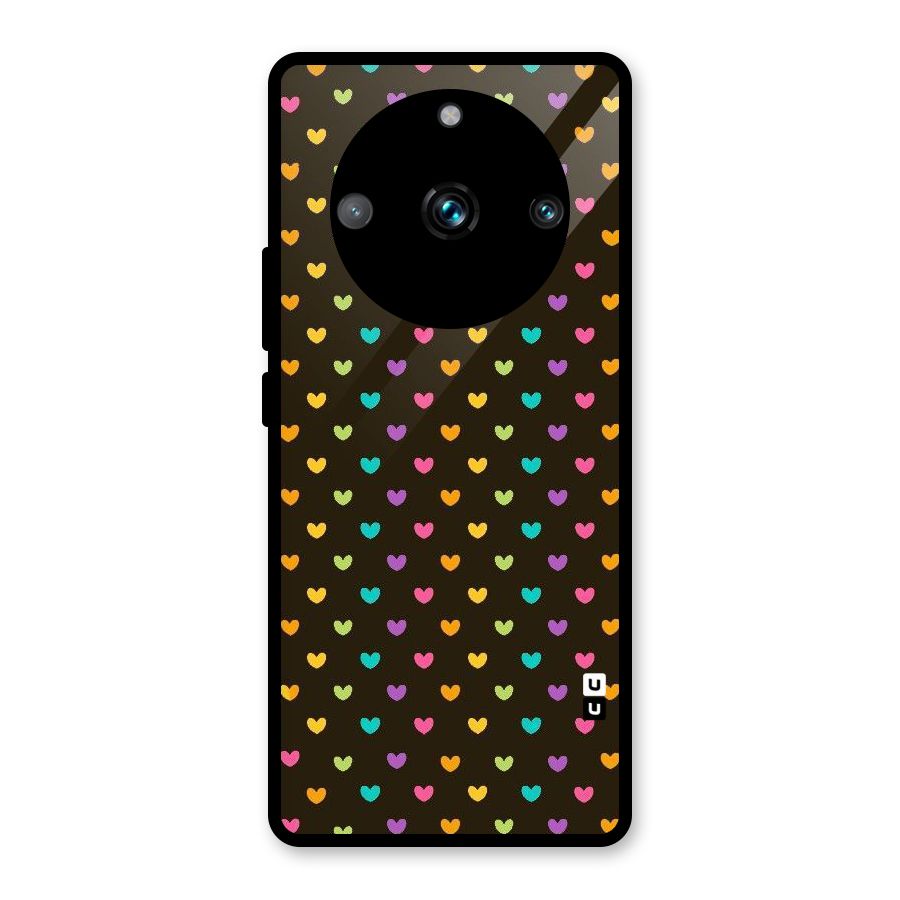 Rainbow Hearts Glass Back Case for Realme Narzo 60 Pro