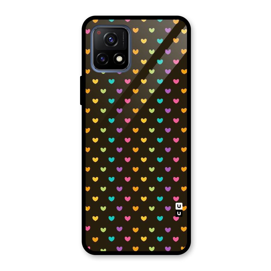 Rainbow Hearts Glass Back Case for Vivo Y72 5G