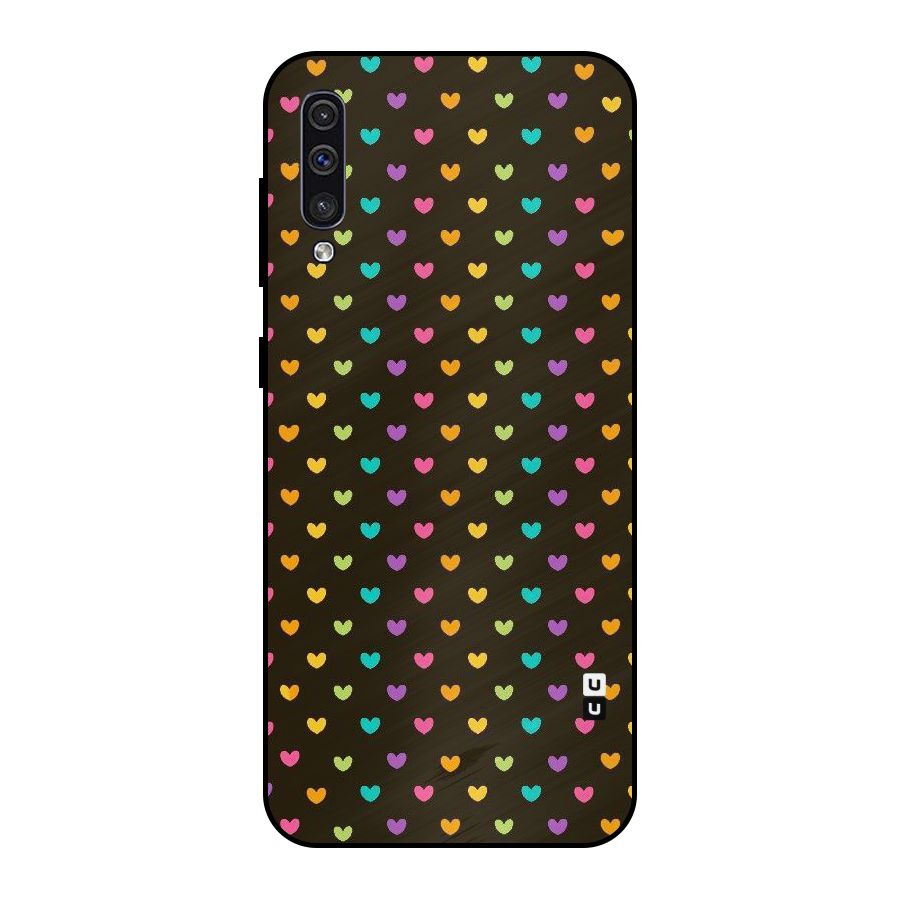 Rainbow Hearts Metal Back Case for Galaxy A30s