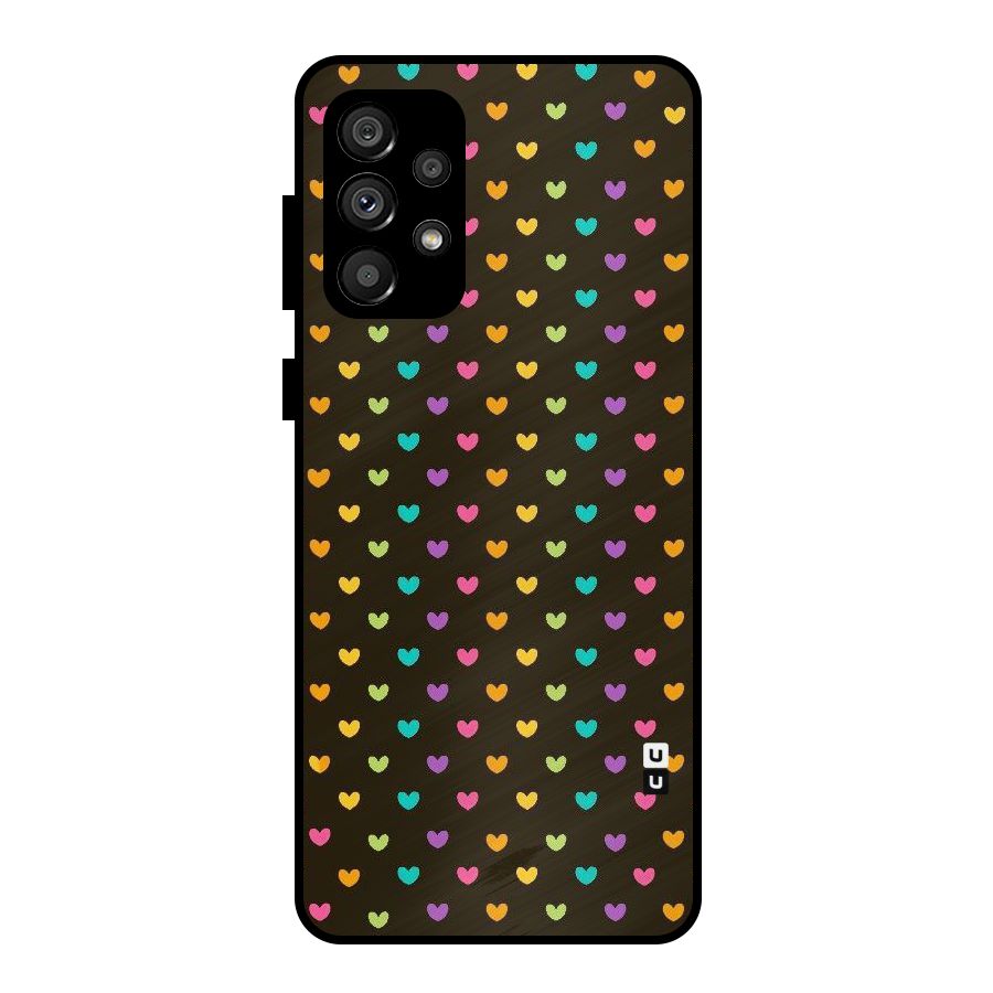 Rainbow Hearts Metal Back Case for Galaxy A73 5G