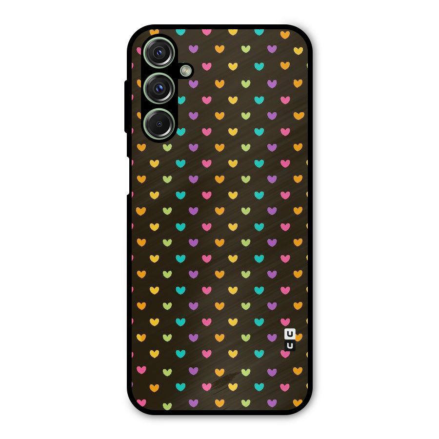 Rainbow Hearts Metal Back Case for Galaxy F34