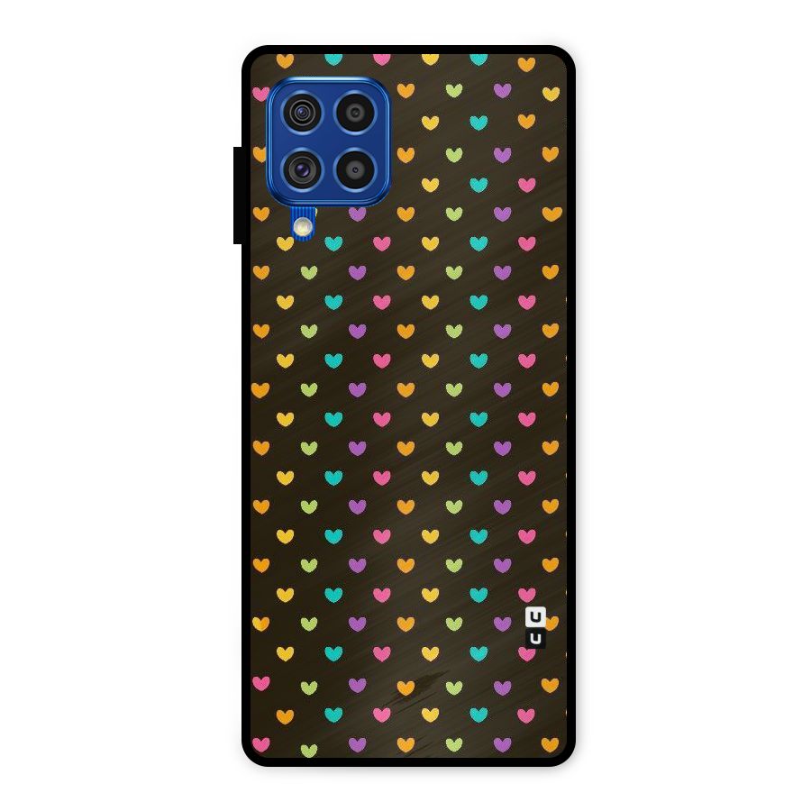 Rainbow Hearts Metal Back Case for Galaxy F62
