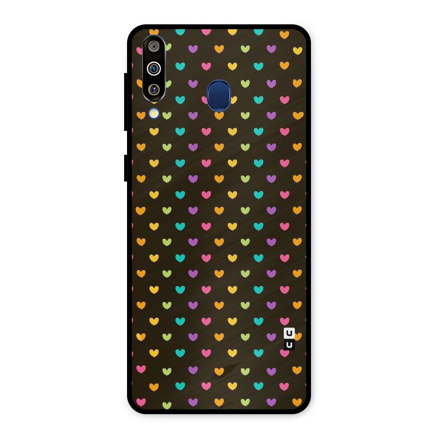 Rainbow Hearts Metal Back Case for Galaxy M30