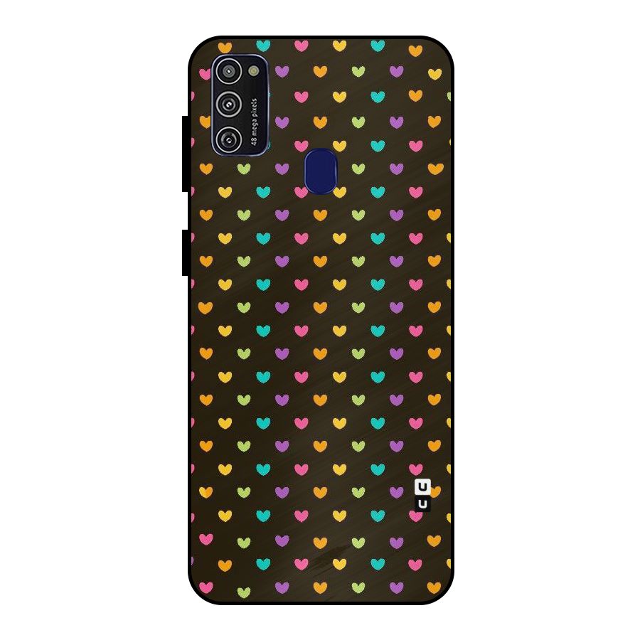 Rainbow Hearts Metal Back Case for Galaxy M30s