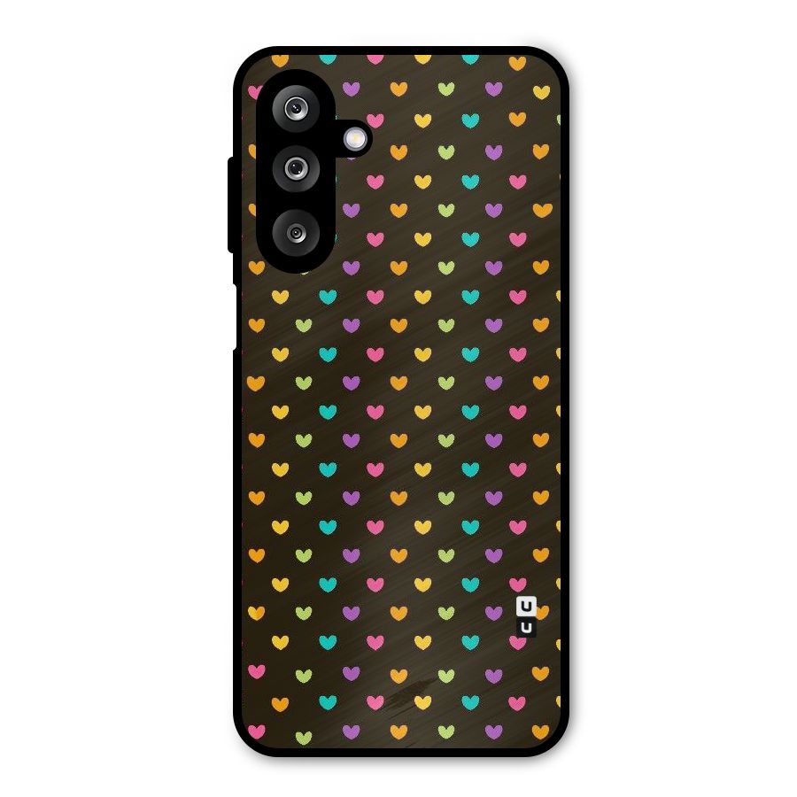 Rainbow Hearts Metal Back Case for Galaxy M36