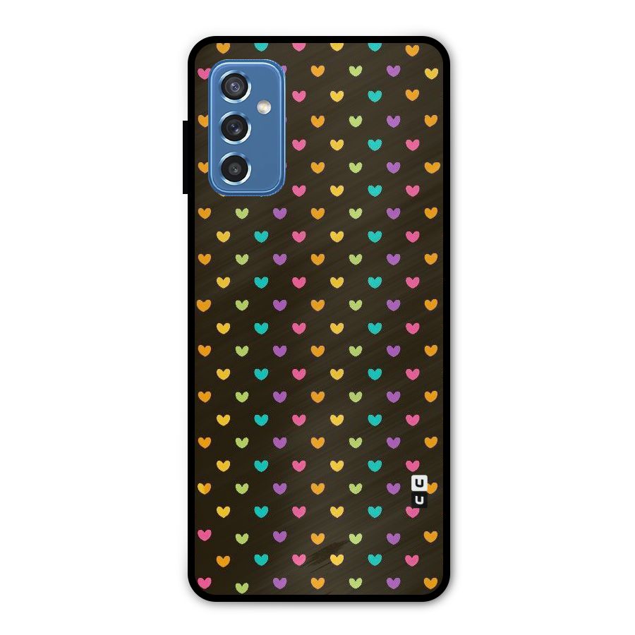 Rainbow Hearts Metal Back Case for Galaxy M52 5G