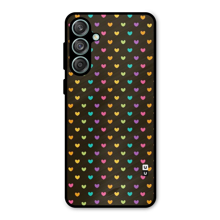 Rainbow Hearts Metal Back Case for Galaxy M55 5G