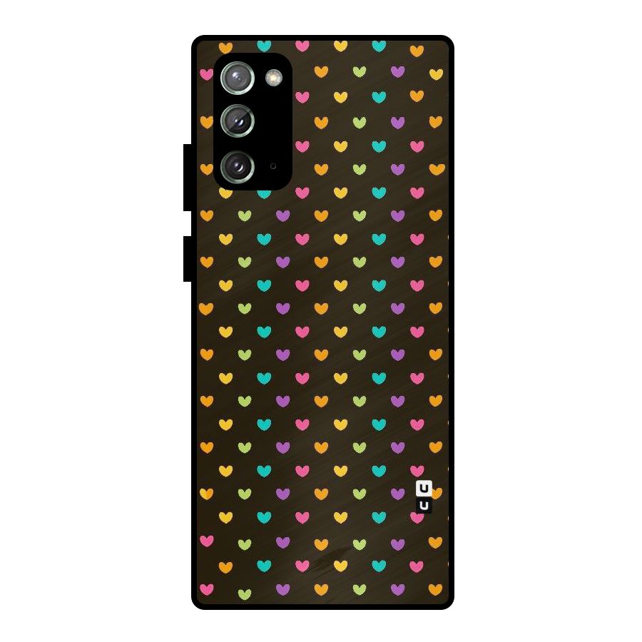 Rainbow Hearts Metal Back Case for Galaxy Note 20