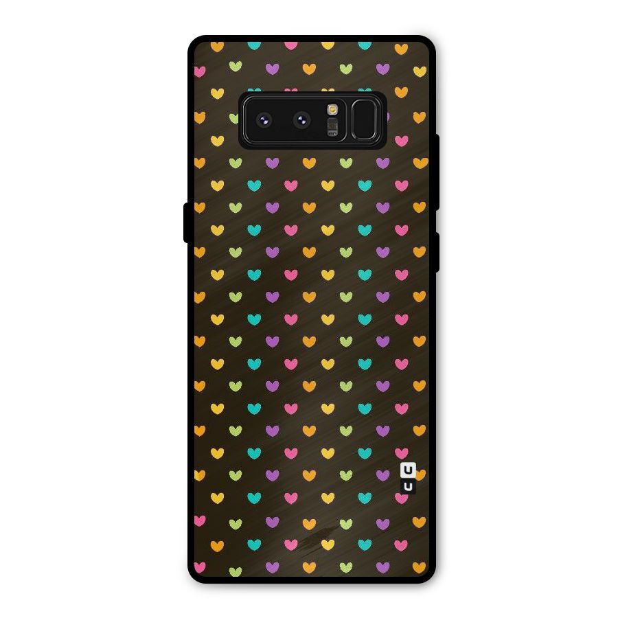 Rainbow Hearts Metal Back Case for Galaxy Note 8