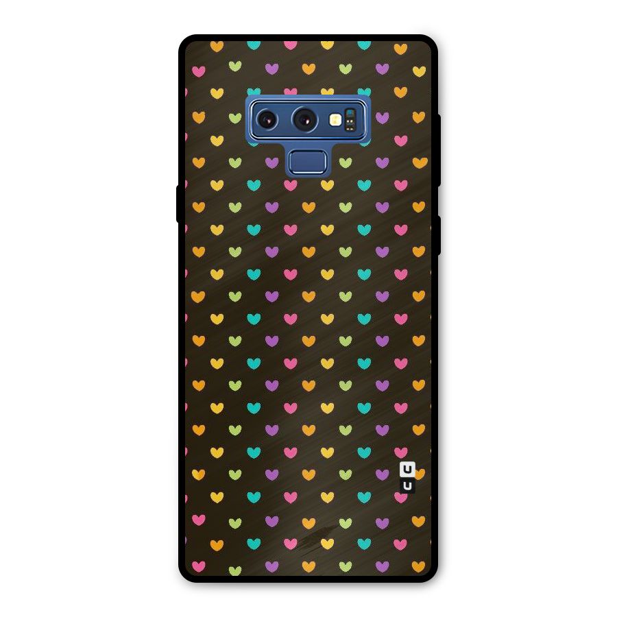 Rainbow Hearts Metal Back Case for Galaxy Note 9