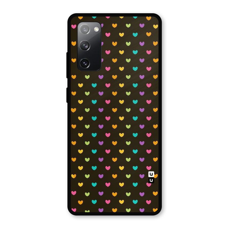 Rainbow Hearts Metal Back Case for Galaxy S20 FE 5G