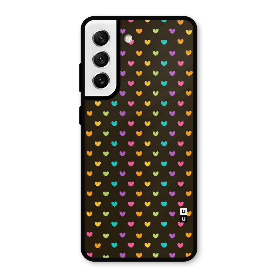 Rainbow Hearts Metal Back Case for Galaxy S21 FE 5G