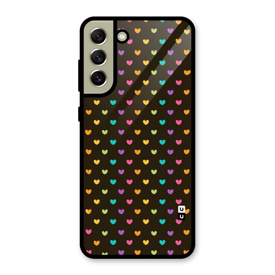 Rainbow Hearts Metal Back Case for Galaxy S21 FE 5G (2023)