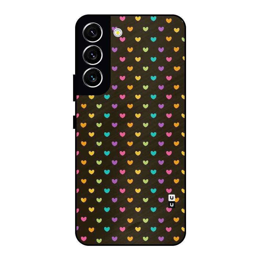 Rainbow Hearts Metal Back Case for Galaxy S22 5G