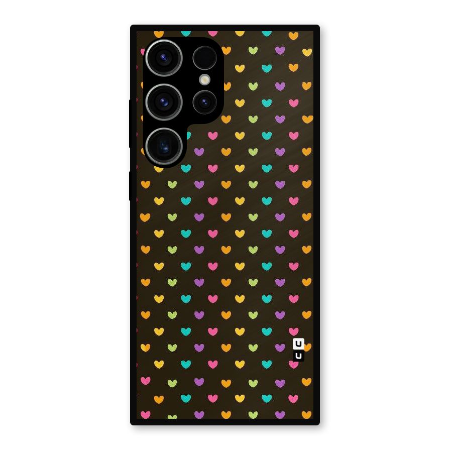 Rainbow Hearts Metal Back Case for Galaxy S23 Ultra