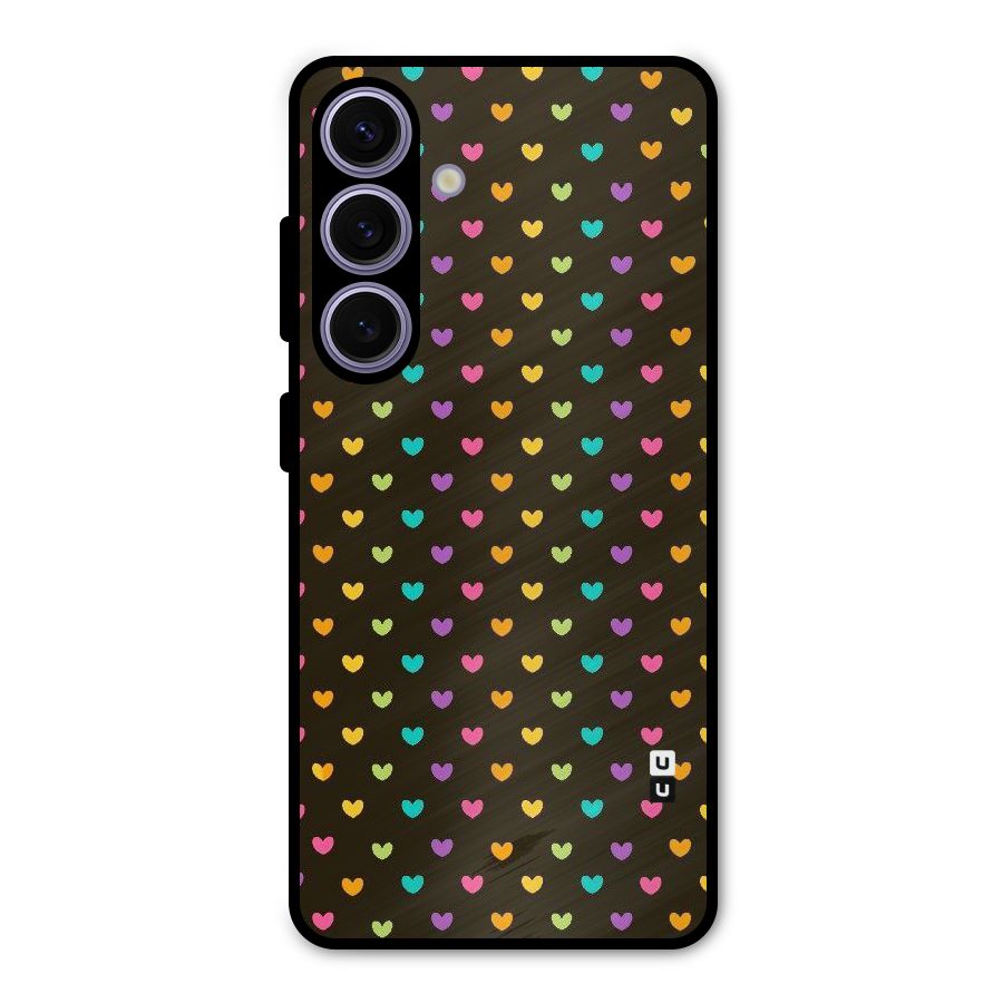 Rainbow Hearts Metal Back Case for Galaxy S24