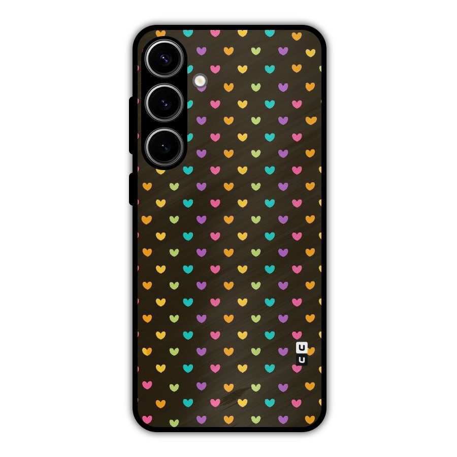 Rainbow Hearts Metal Back Case for Galaxy S24 Plus
