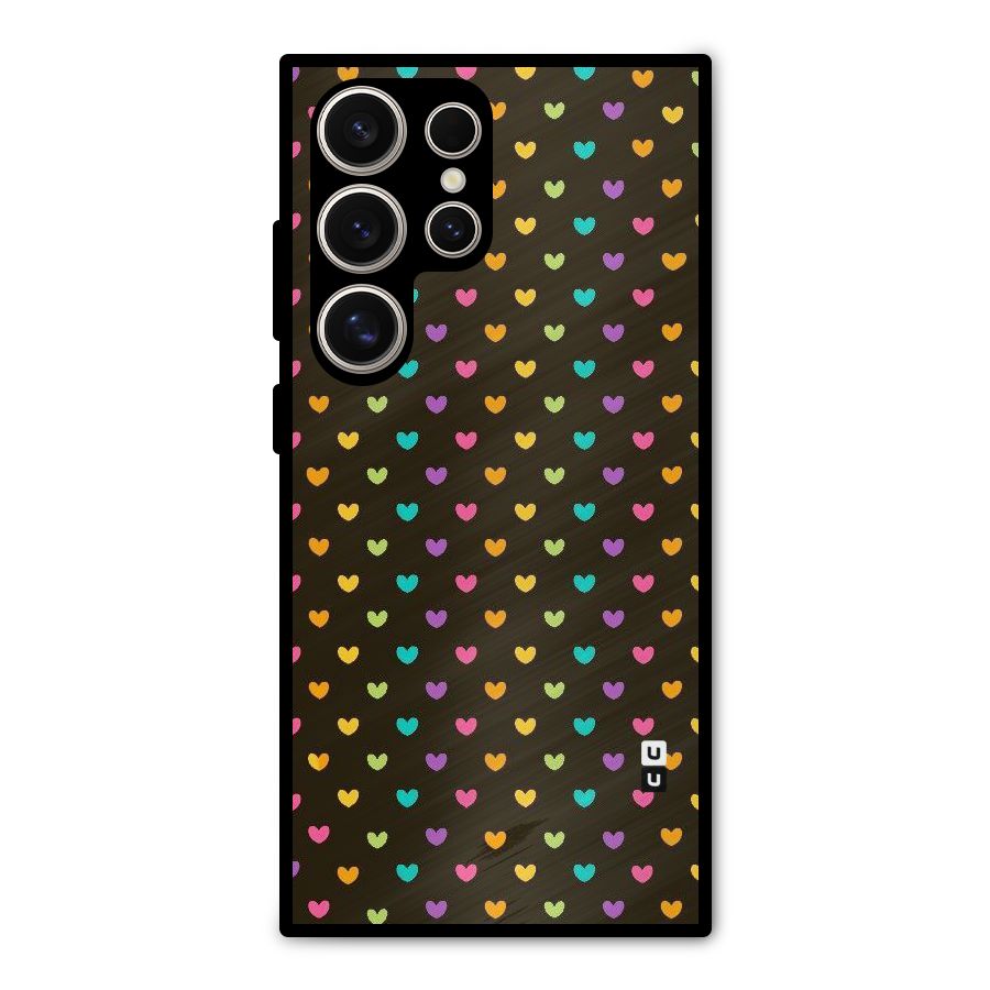 Rainbow Hearts Metal Back Case for Galaxy S24 Ultra