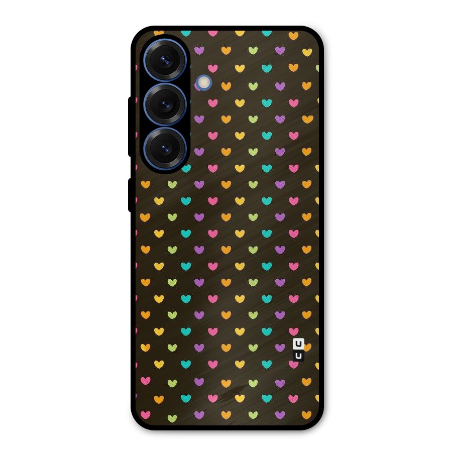 Rainbow Hearts Metal Back Case for Galaxy S25