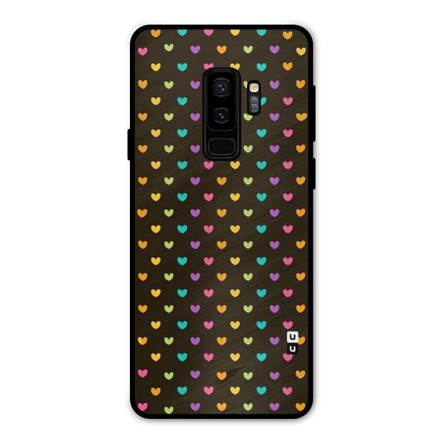 Rainbow Hearts Metal Back Case for Galaxy S9 Plus