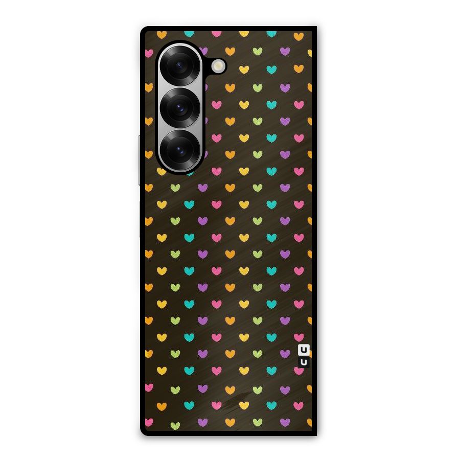 Rainbow Hearts Metal Back Case for Galaxy Z Fold6