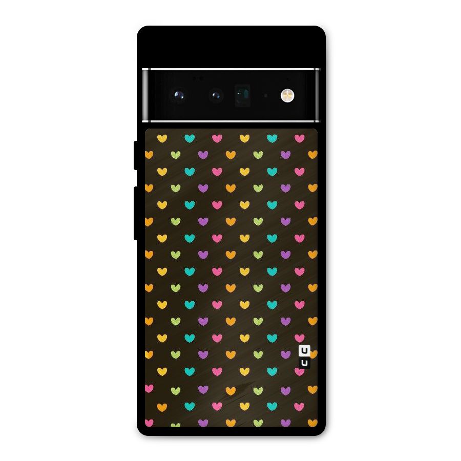Rainbow Hearts Metal Back Case for Google Pixel 6 Pro