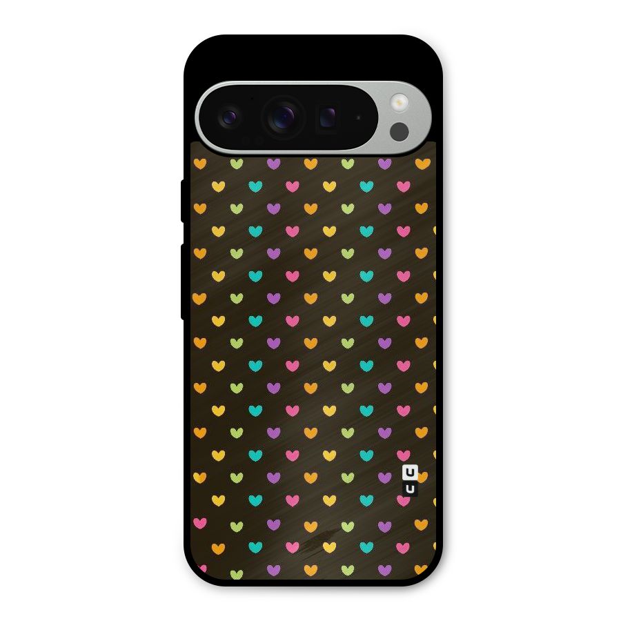 Rainbow Hearts Metal Back Case for Google Pixel 9 Pro XL