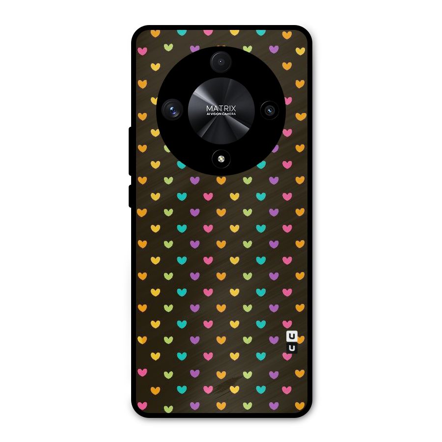 Rainbow Hearts Metal Back Case for Honor X9b