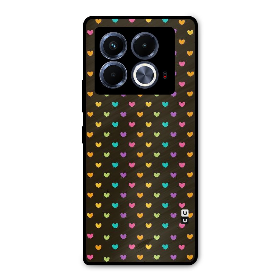 Rainbow Hearts Metal Back Case for Infinix Note 40 5G