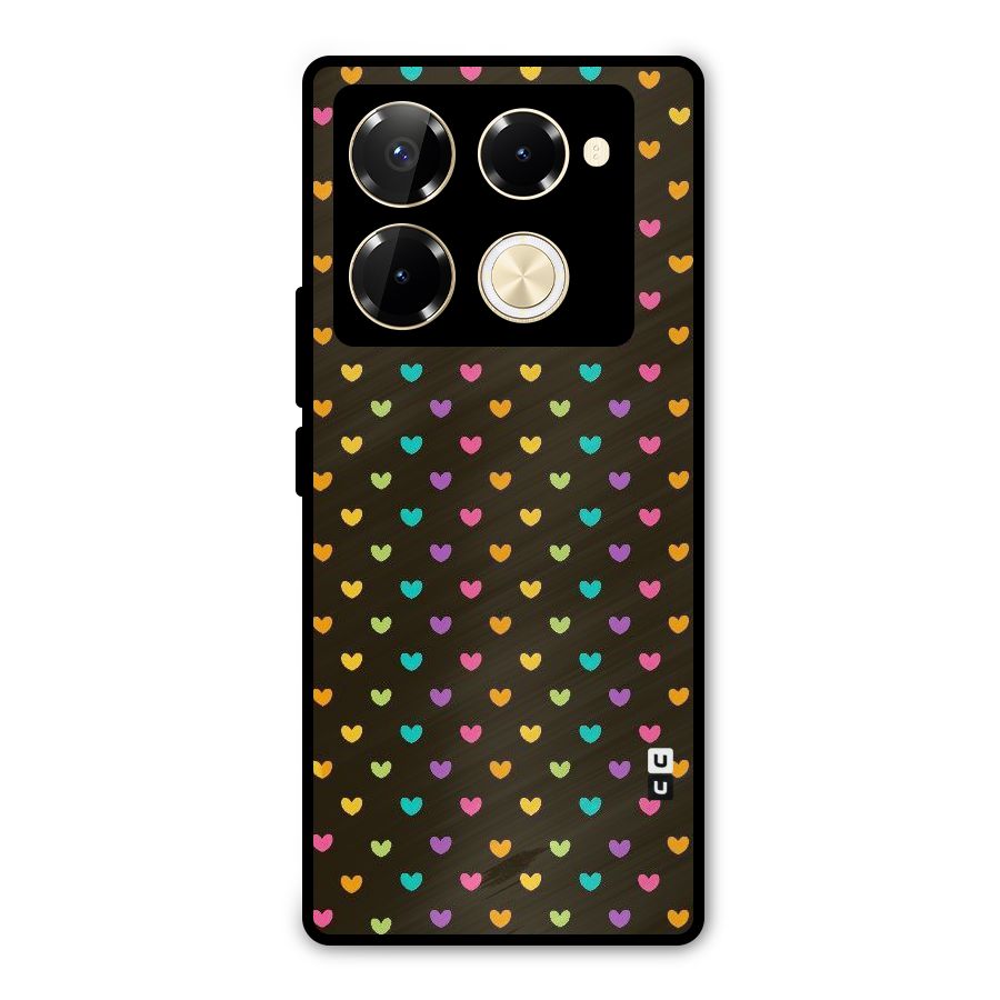 Rainbow Hearts Metal Back Case for Infinix Note 40 Pro Plus