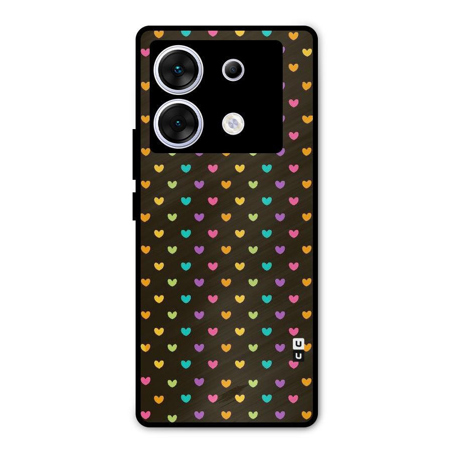 Rainbow Hearts Metal Back Case for Infinix Zero 30 5G