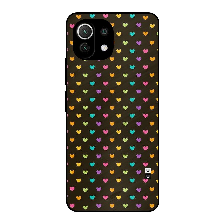 Rainbow Hearts Metal Back Case for Mi 11 Lite