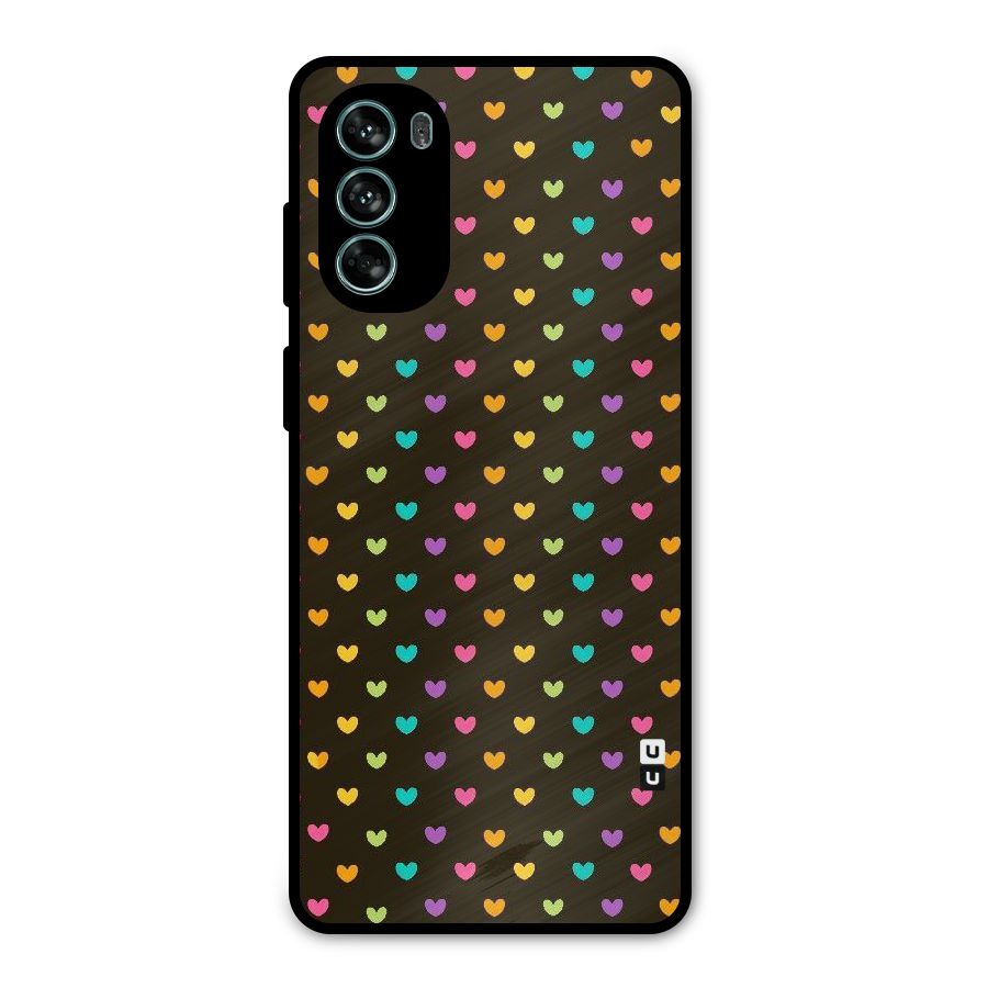 Rainbow Hearts Metal Back Case for Moto G62