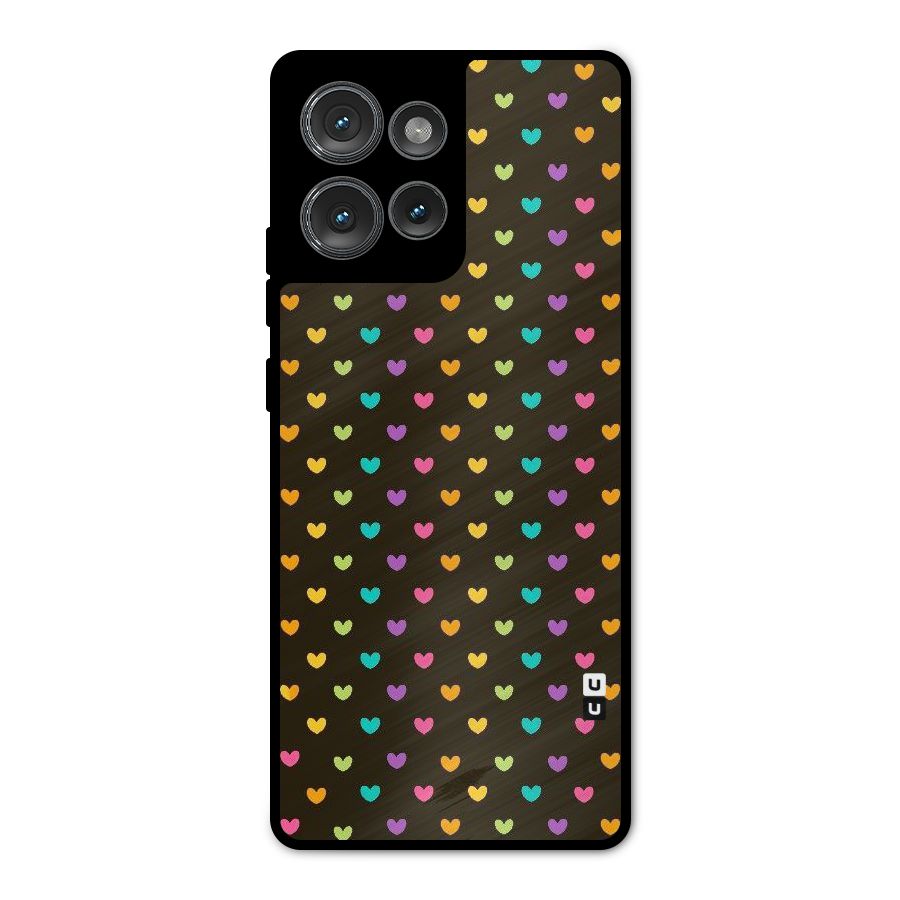 Rainbow Hearts Metal Back Case for Motorola Edge 50