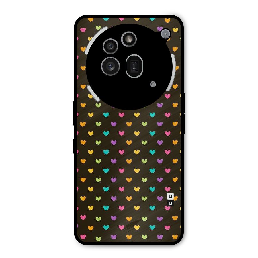 Rainbow Hearts Metal Back Case for Nothing Phone 3a Pro