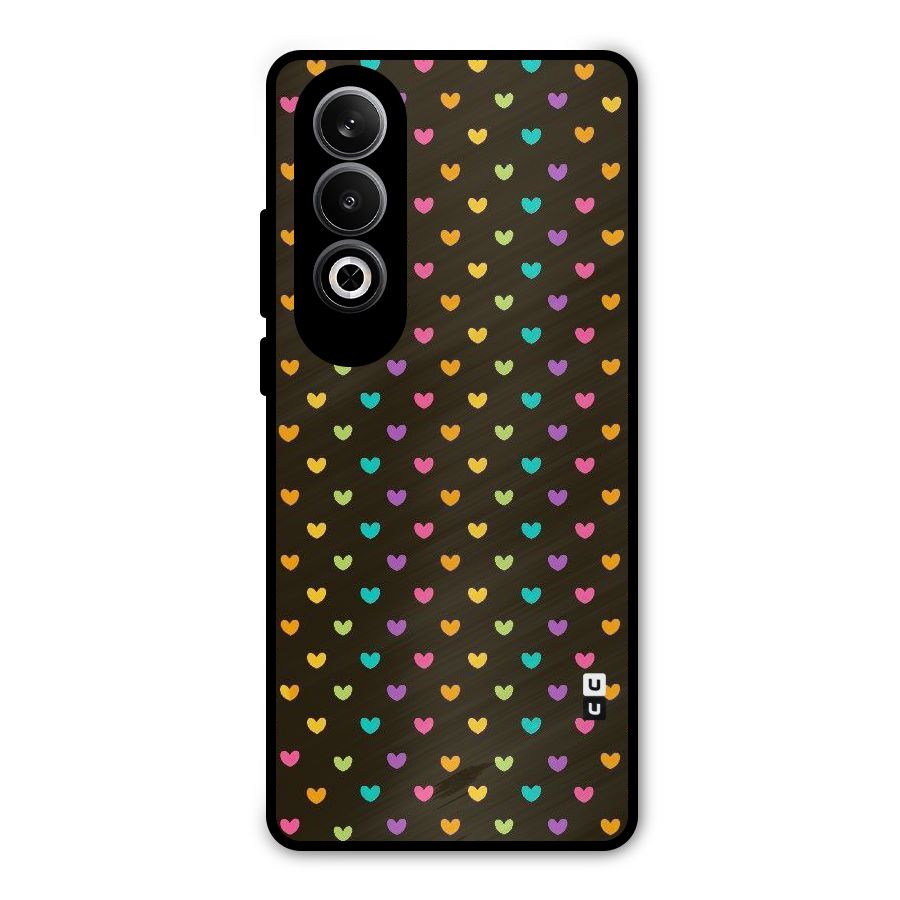 Rainbow Hearts Metal Back Case for OnePlus Nord CE4