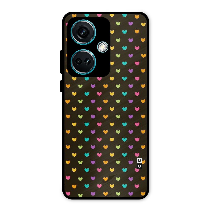 Rainbow Hearts Metal Back Case for OnePlus Nord CE 3 5G