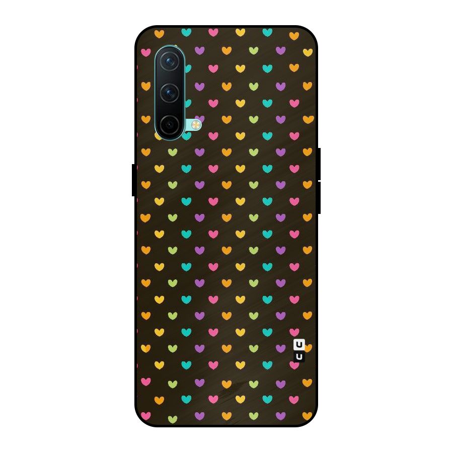 Rainbow Hearts Metal Back Case for OnePlus Nord CE 5G