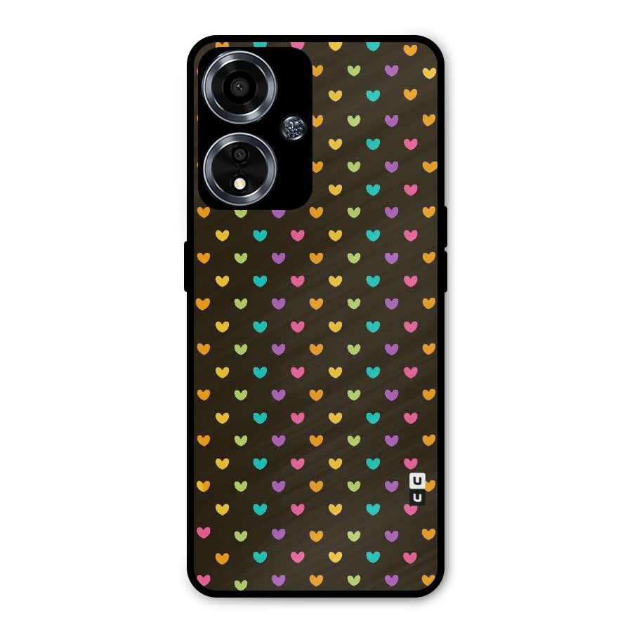 Rainbow Hearts Metal Back Case for Oppo A59