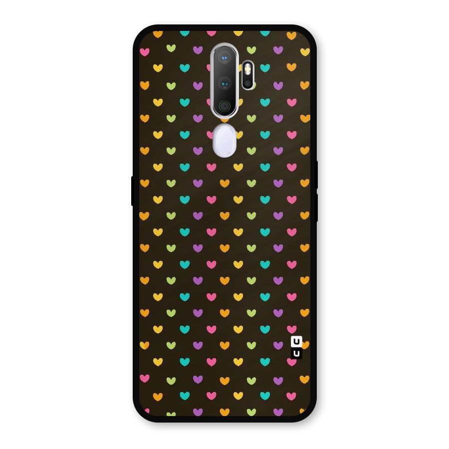 Rainbow Hearts Metal Back Case for Oppo A9 (2020)