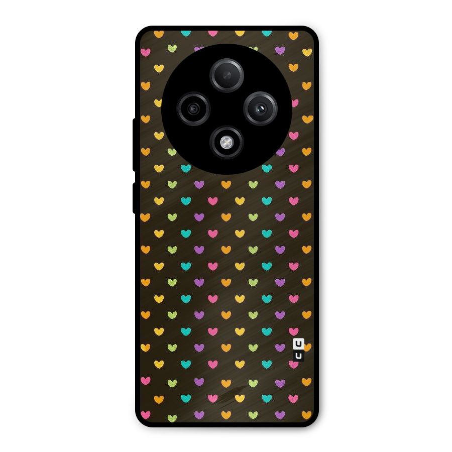 Rainbow Hearts Metal Back Case for Oppo F27 Pro Plus